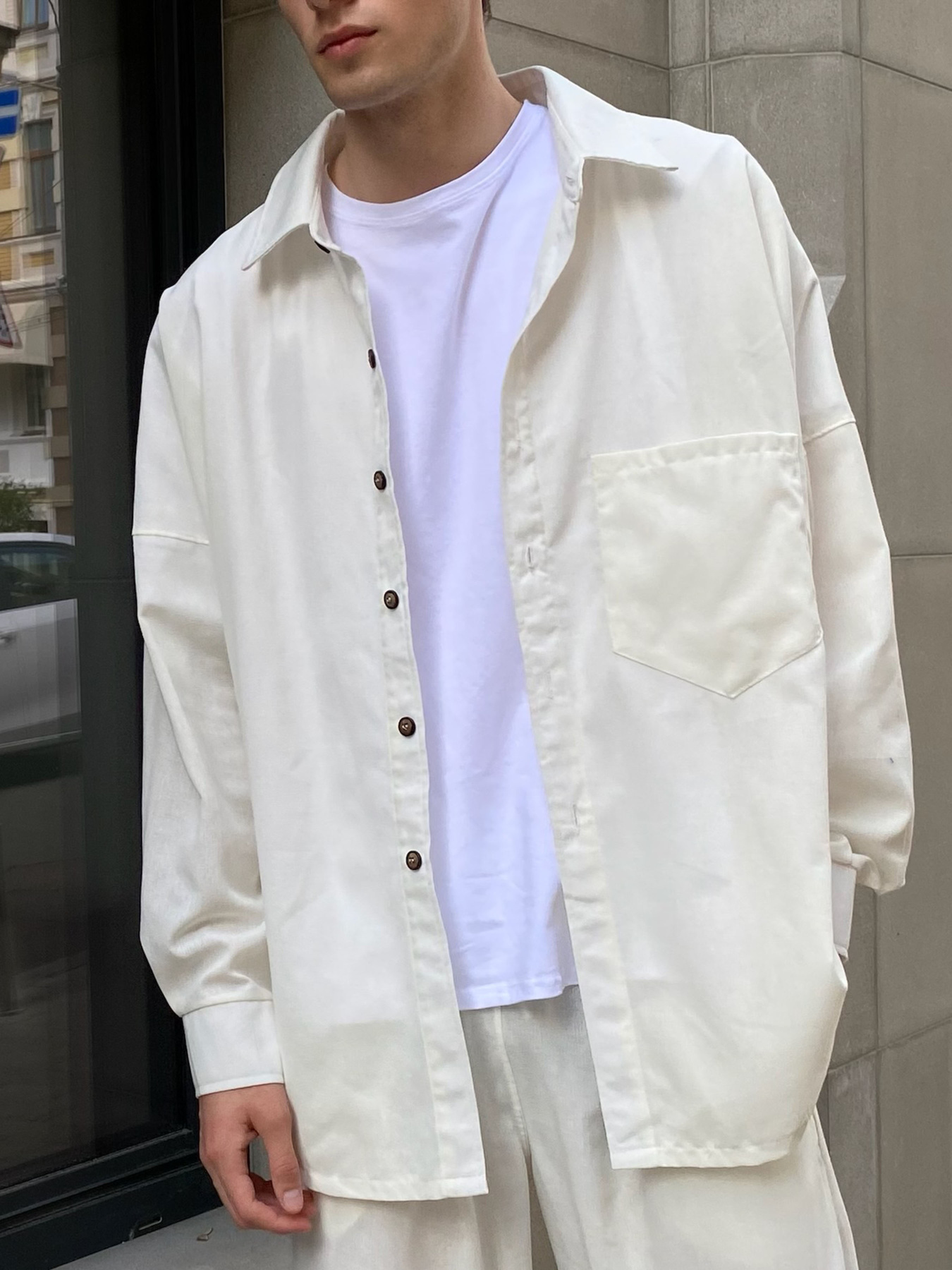 Рубашка IJ модель ij-sorochka-linen-milk-man Фото