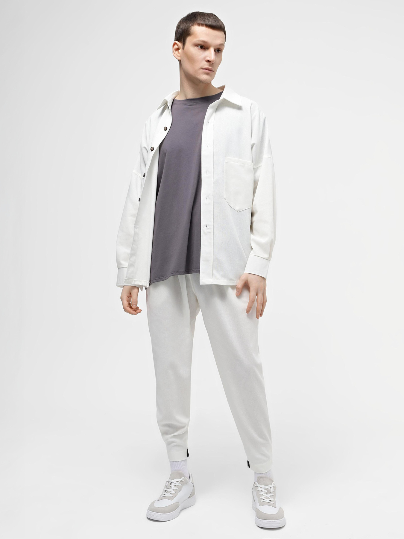 Повсякденні штани IJ модель lipuchki-linen-milk-man Фото