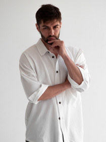 Рубашка IJ модель ij-sorochka-linen-white-man Фото