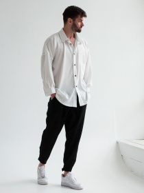 Рубашка повседневная IJ модель ij-sorochka-linen-white-man Фото