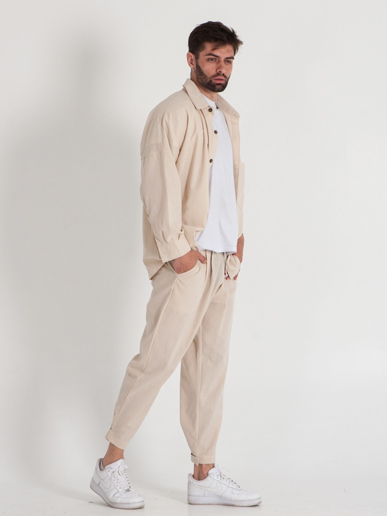 Рубашка повседневная IJ модель ij-sorochka-linen-bez-man Фото