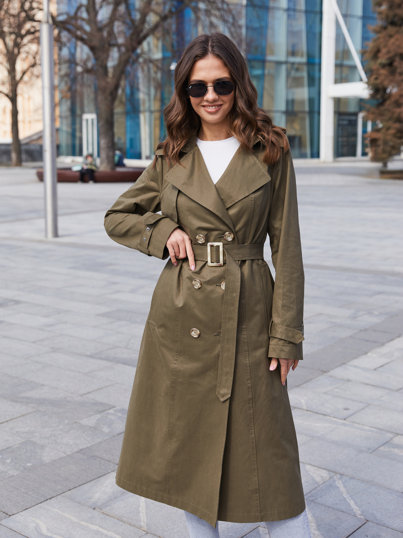 Тренч MilaNova модель Плащ Q-88 хаки Фото