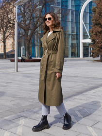 Тренч MilaNova модель Плащ Q-88 хаки Фото