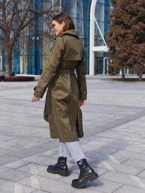 Тренч MilaNova модель Плащ Q-88 хаки Фото