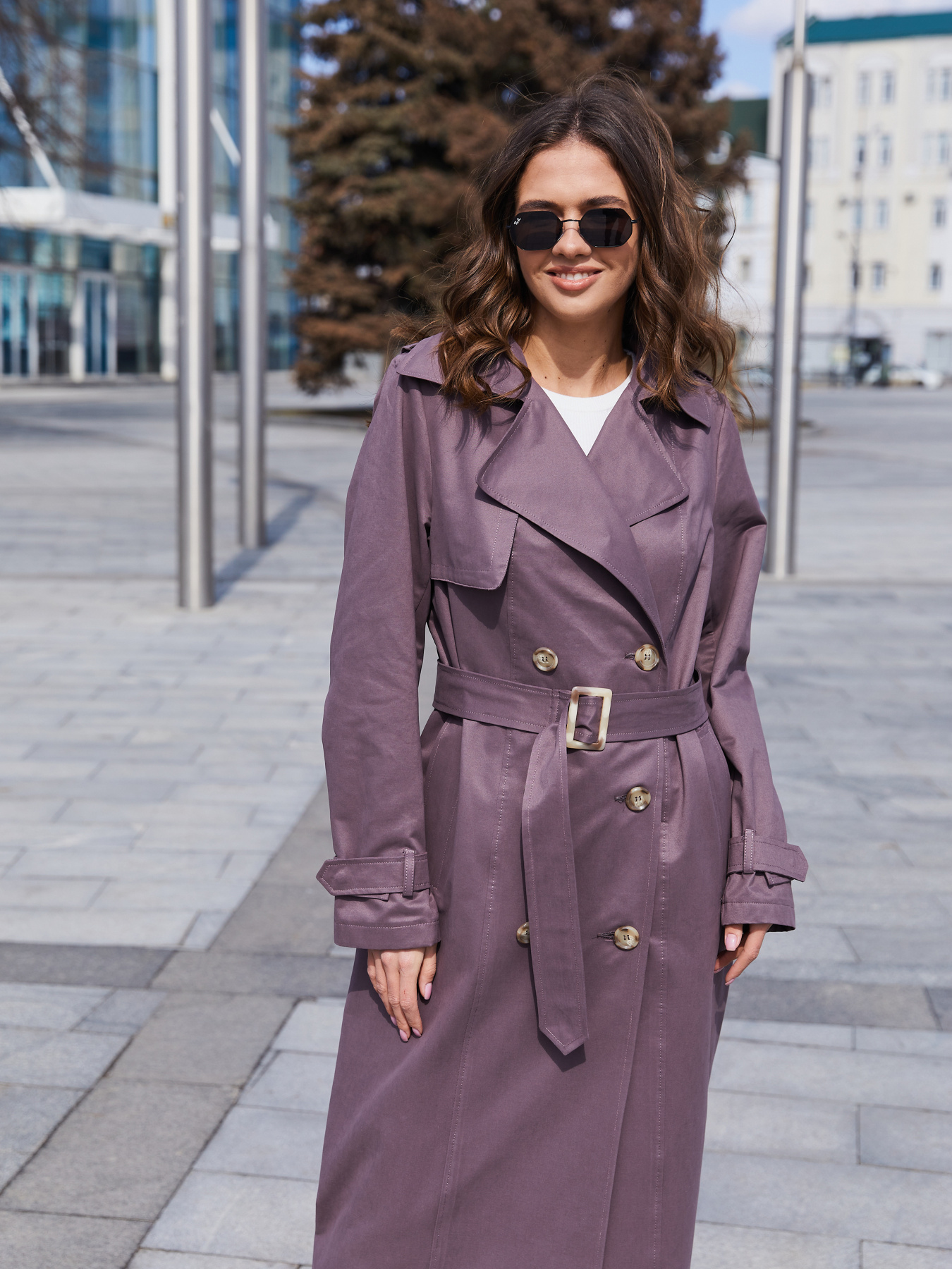 Тренч MilaNova модель Плащ Q-88 темная фреза Фото