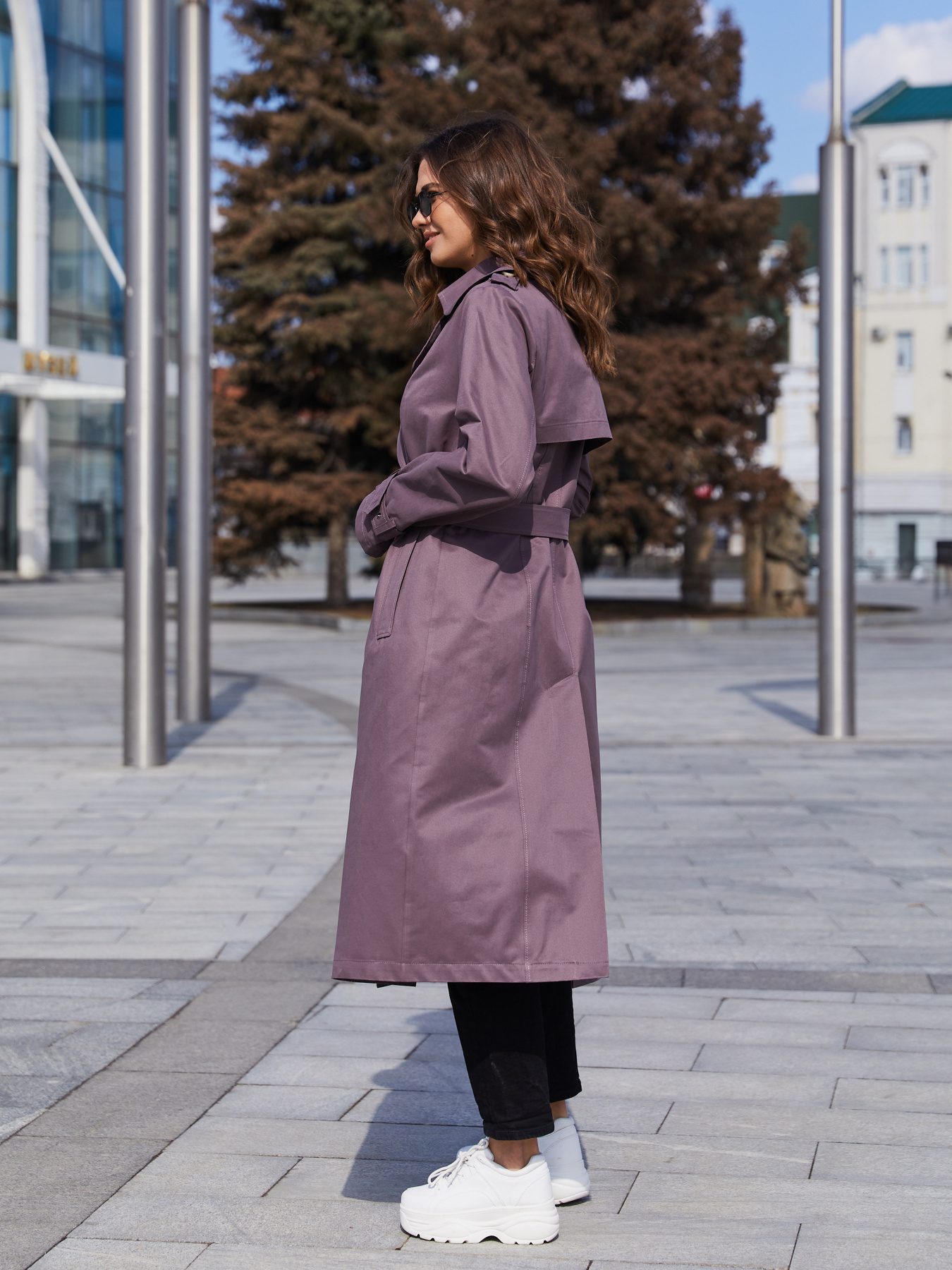 Тренч MilaNova модель Плащ Q-88 темная фреза Фото