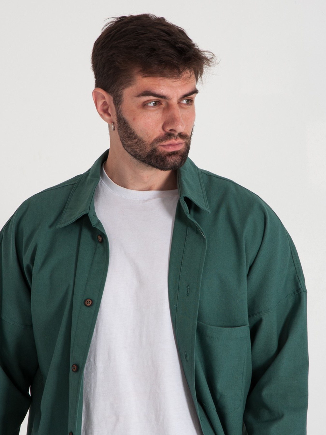 Сорочка IJ модель ij-sorochka-linen-emerald-man Фото