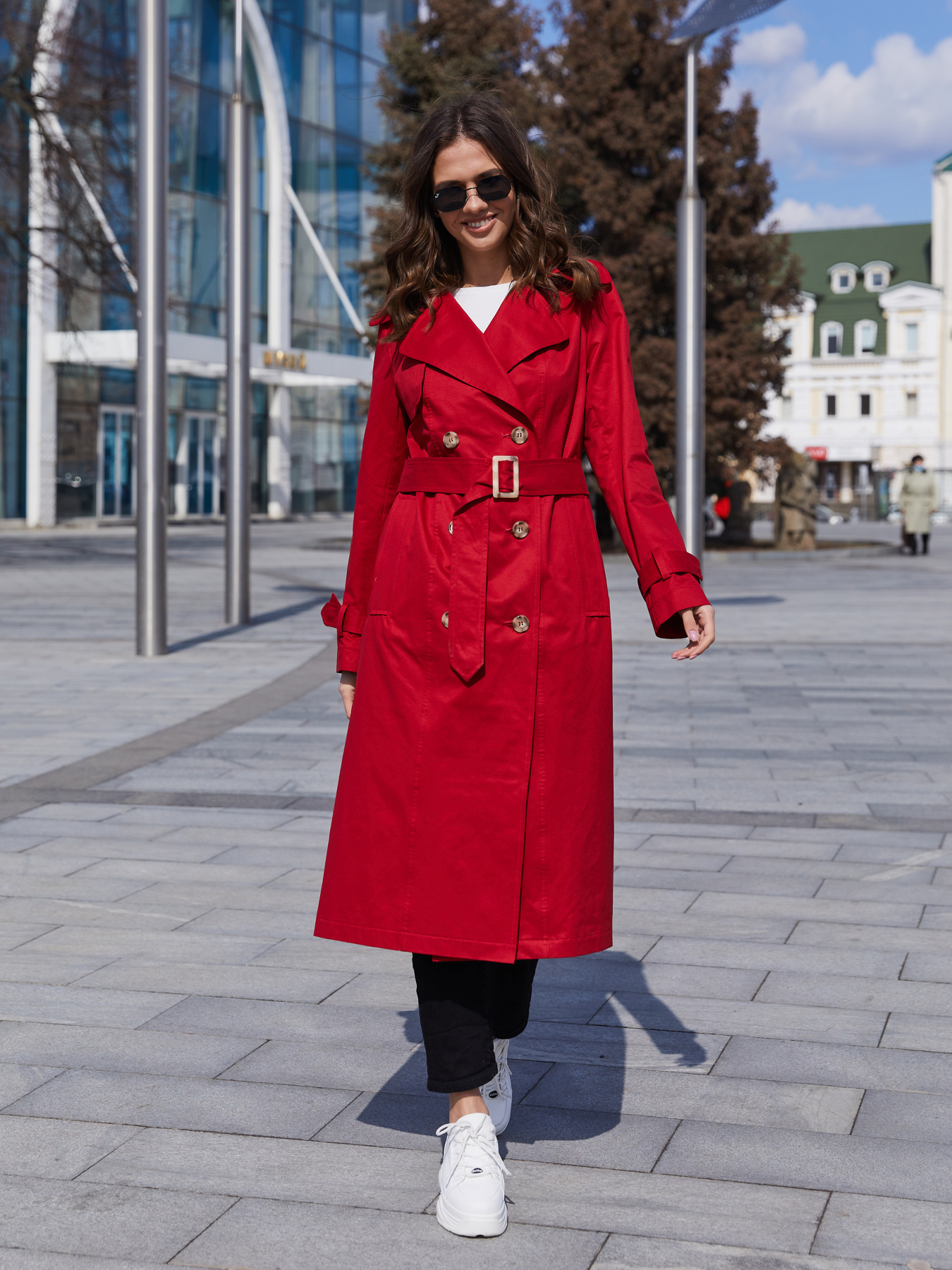 Тренч MilaNova модель Плащ Q-88 красный Фото