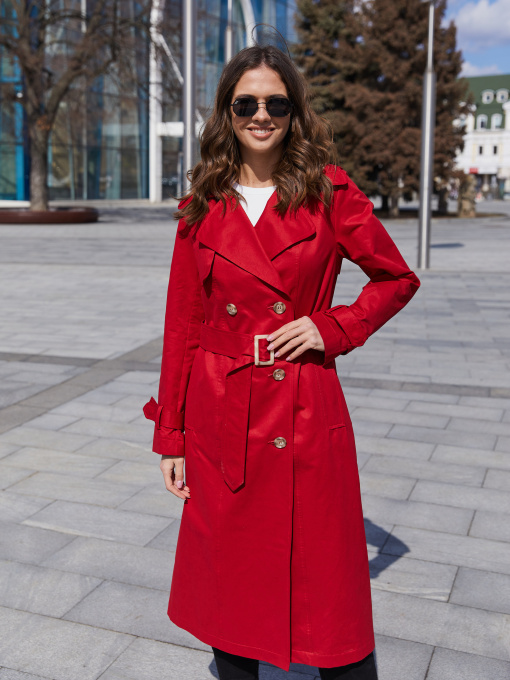 Тренч MilaNova модель Плащ Q-88 красный Фото