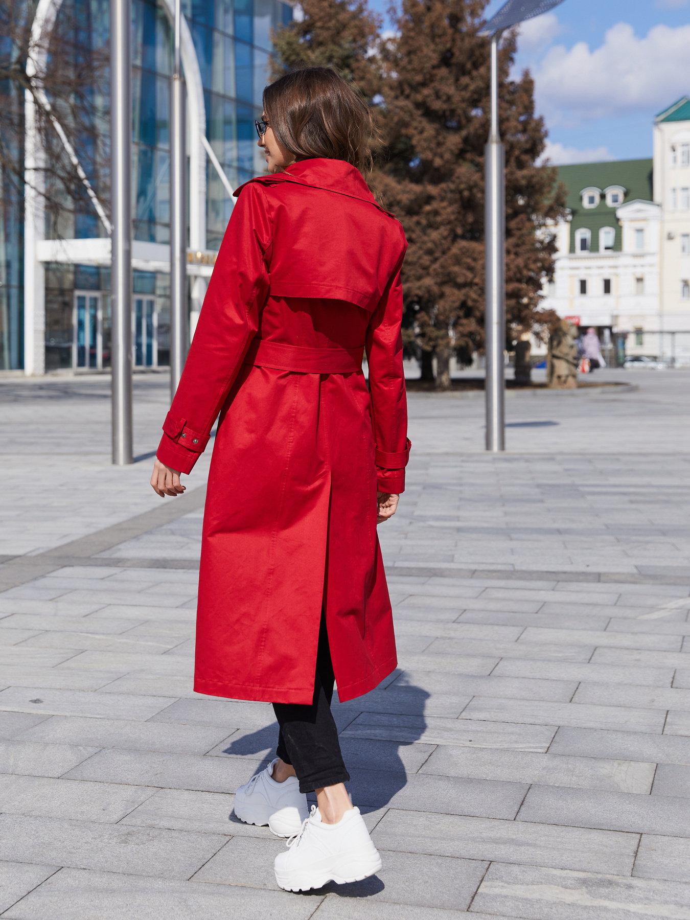 Тренч MilaNova модель Плащ Q-88 красный Фото