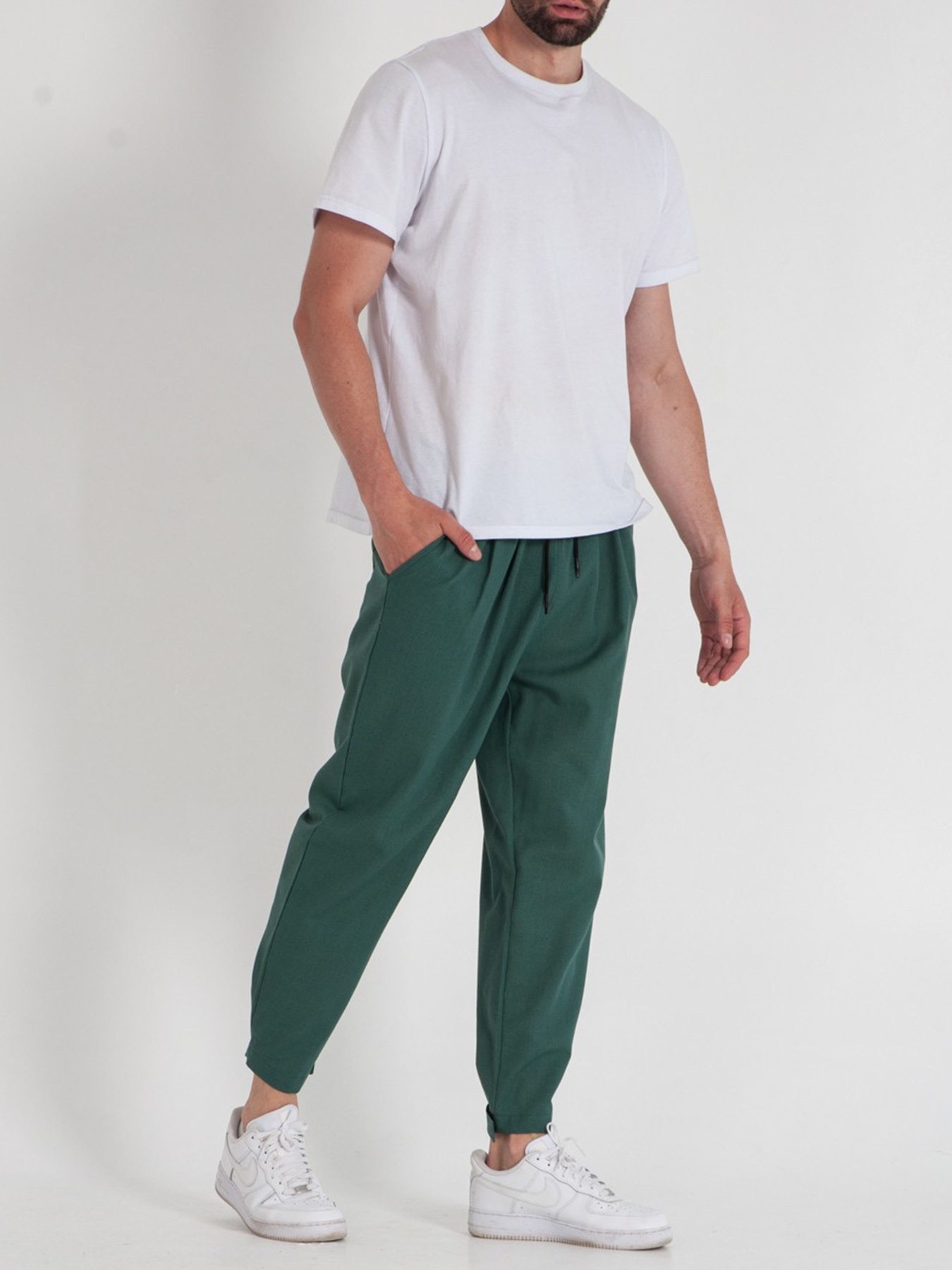 Повсякденні штани IJ модель lipuchki-linen-emerald-man Фото