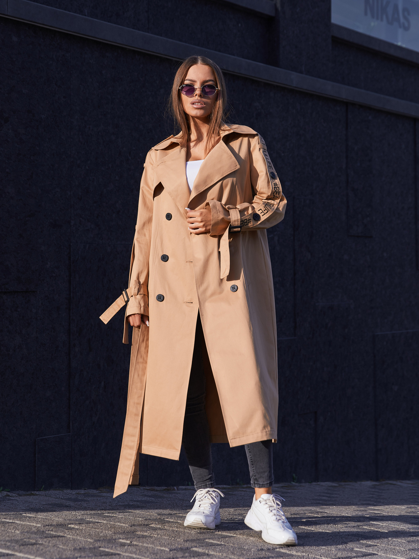 Тренч MilaNova модель Плащ Q-44 кемел Фото