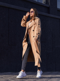 Тренч MilaNova модель Плащ Q-44 кемел Фото