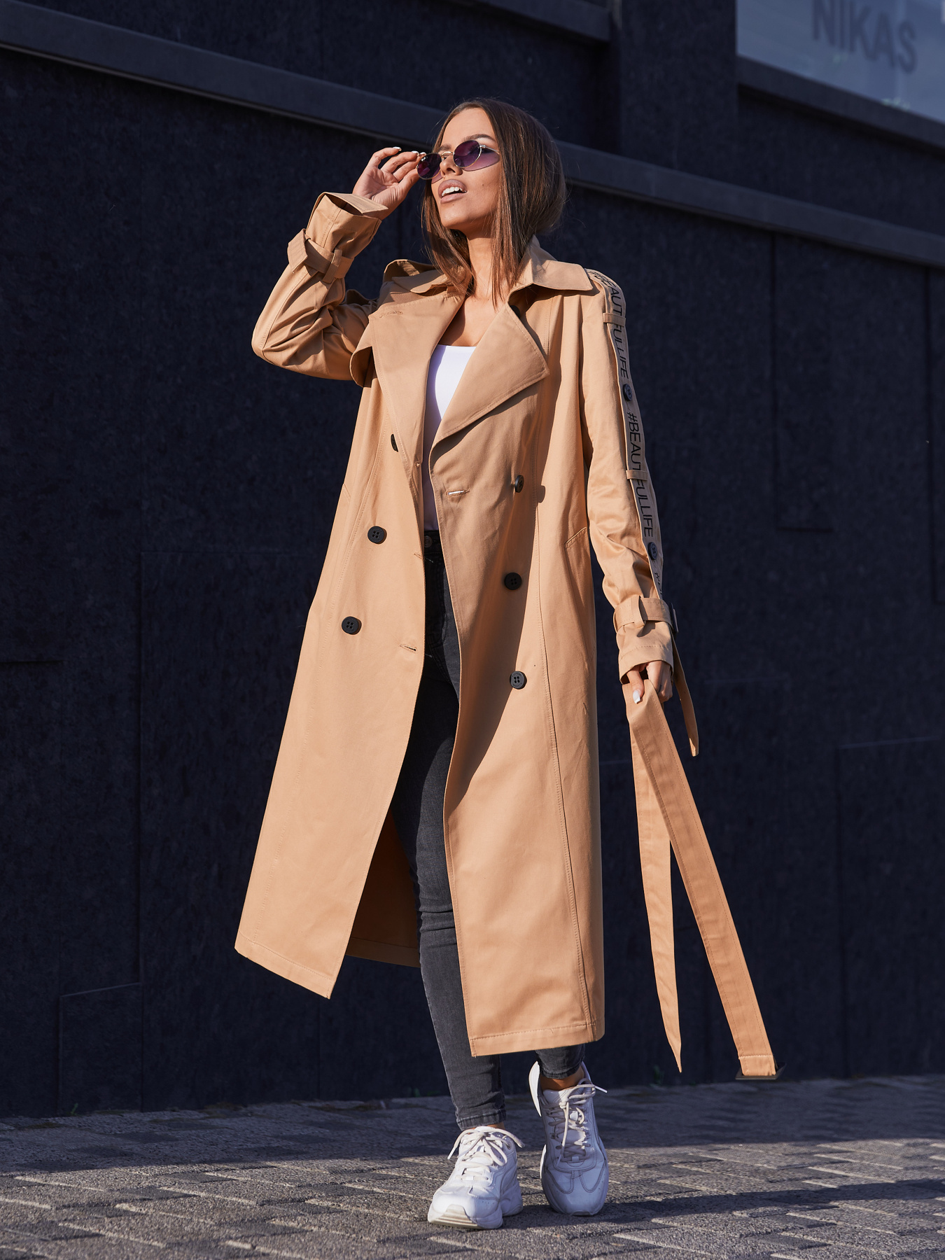 Тренч MilaNova модель Плащ Q-44 кемел Фото