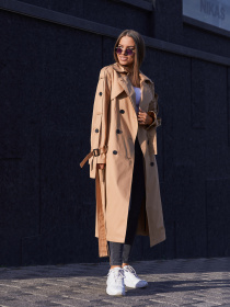 Тренч MilaNova модель Плащ Q-44 кемел Фото