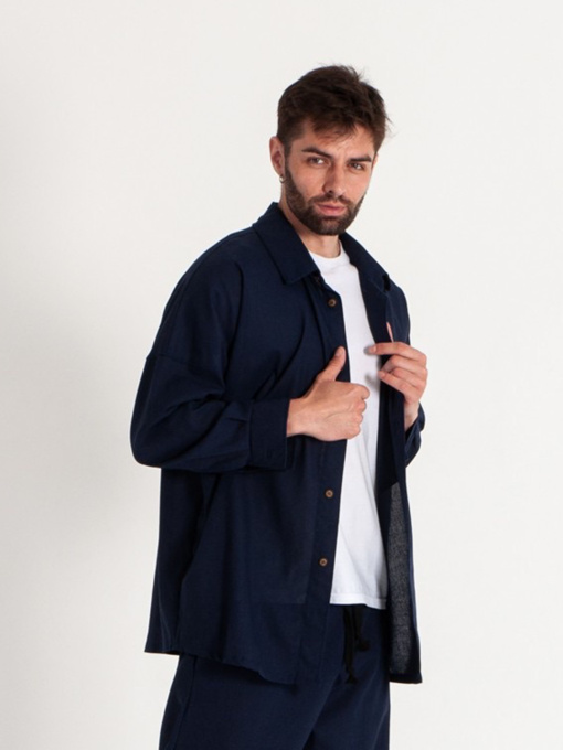 Рубашки IJ модель ij-sorochka-linen-navi-man Фото
