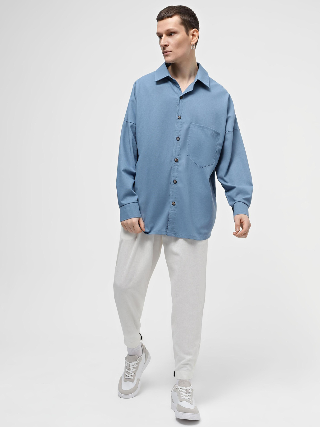 Сорочка IJ модель ij-sorochka-linen-blue-man Фото