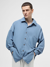 Сорочка IJ модель ij-sorochka-linen-blue-man Фото