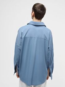 Сорочка повсякденна IJ модель ij-sorochka-linen-blue-man Фото