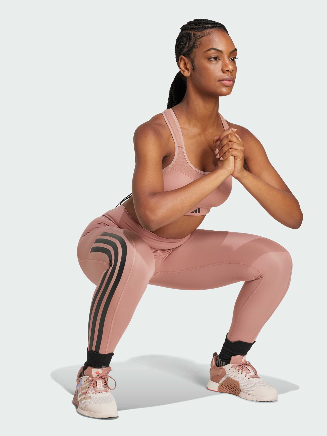 Спортивные леггинсы Adidas 3 Stripes модель JI8764 Фото