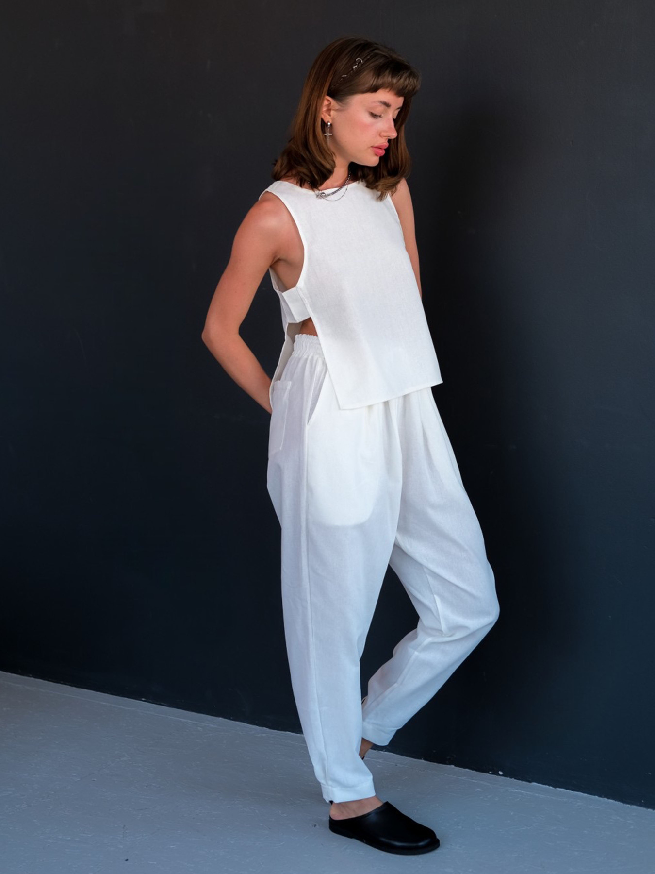 Штани повсякденні IJ модель Копія_lipuchki-linen-milk Фото