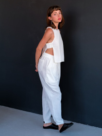 Повсякденні штани IJ модель Копія_lipuchki-linen-milk Фото