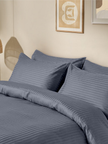 Набор наволочек сатин на подушку STEEL Cosas модель SetPillow_StrSatin_53Steel_40x60 Фото