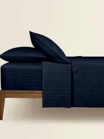 Набор наволочек сатин на подушку NAVY Cosas модель SetPillow_StrSatin_51Navy_40x60 Фото