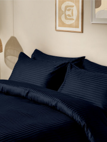 Набор наволочек сатин на подушку NAVY Cosas модель SetPillow_StrSatin_51Navy_40x60 Фото