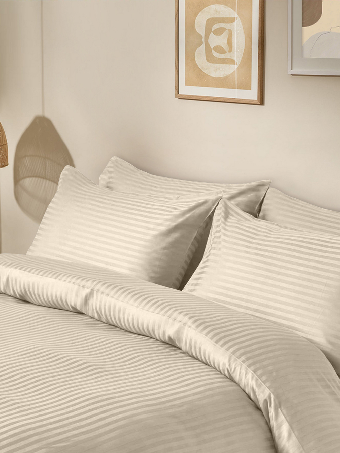 Набор наволочек сатин на подушку BISCUIT Cosas модель SetPillow_StrSatin_27Biscuit_40x60 Фото