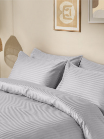 Набор наволочек сатин на подушку SILVER Cosas модель SetPillow_StrSatin_09Silver_40x60 Фото