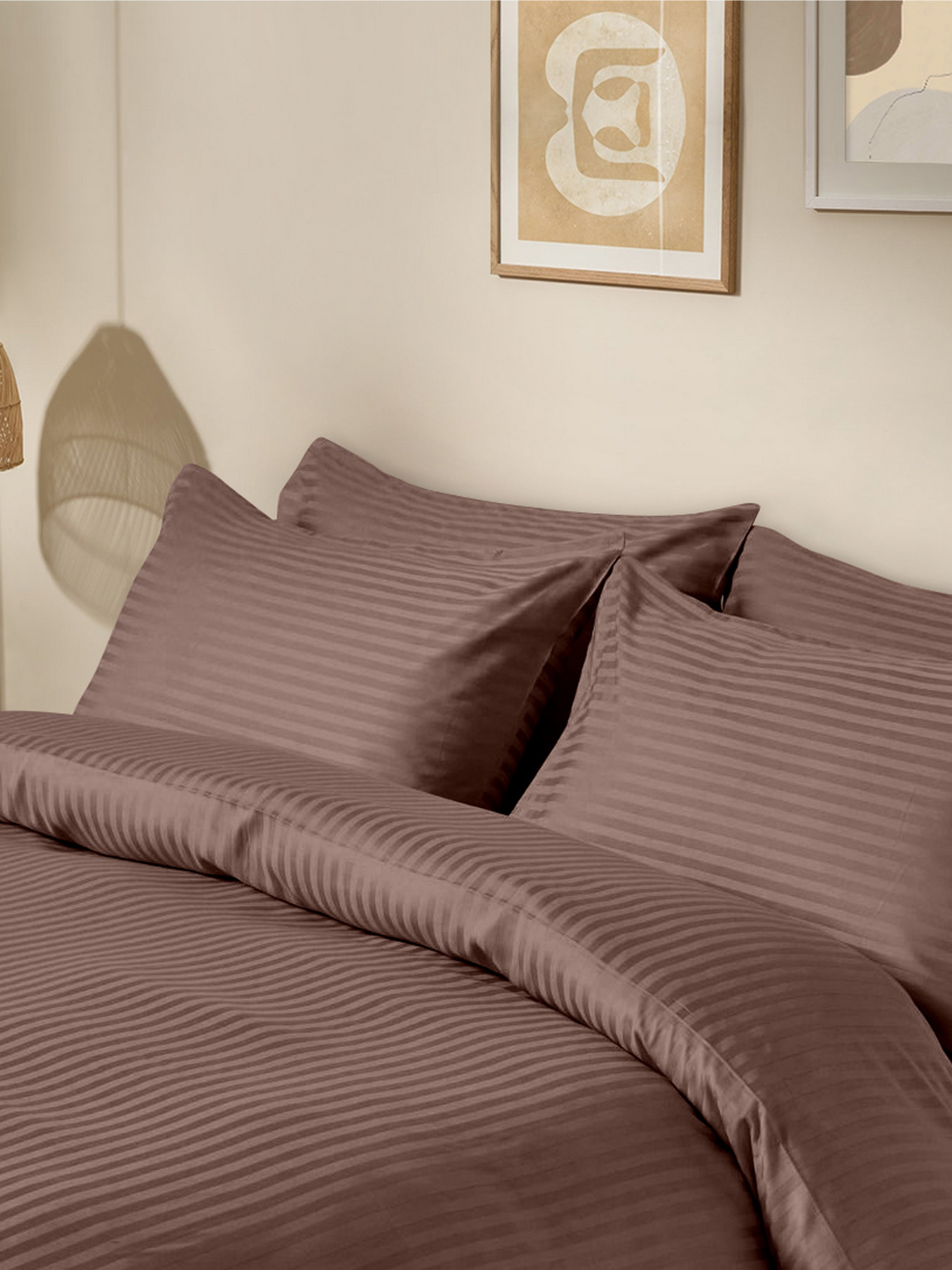 Набір наволочок сатин на подушку LATTE Cosas модель SetPillow_StrSatin_08Latte_40x60 Фото