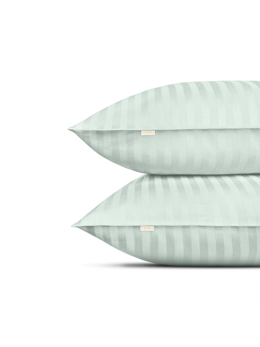 Набор наволочек сатин на подушку PISTACHIO Cosas модель SetPillow_StrSatin_04Pistachio_40x60 Фото