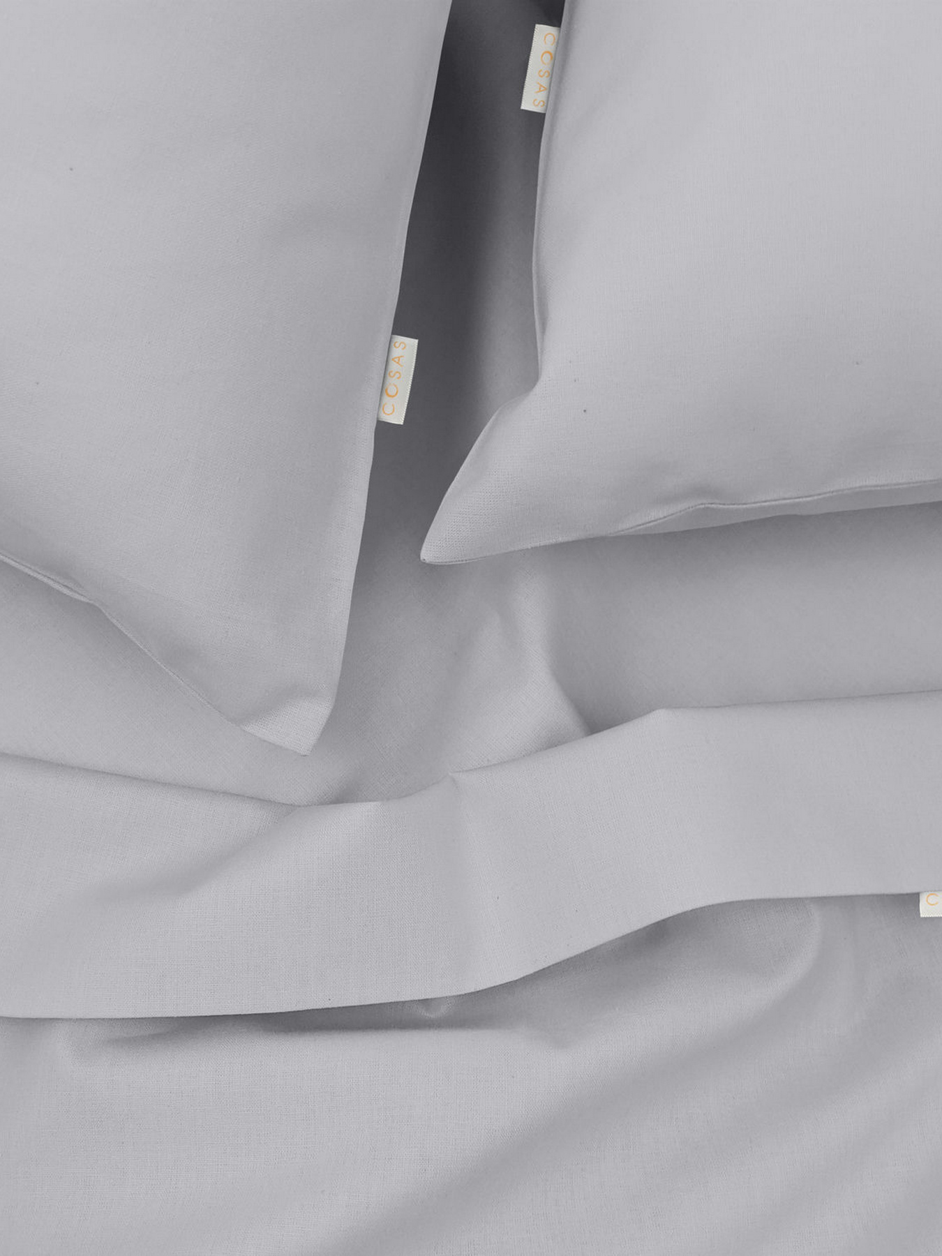 Набор наволочек на подушку SMOKY Cosas модель SetPillow_RanforsGrey_40x60 Фото