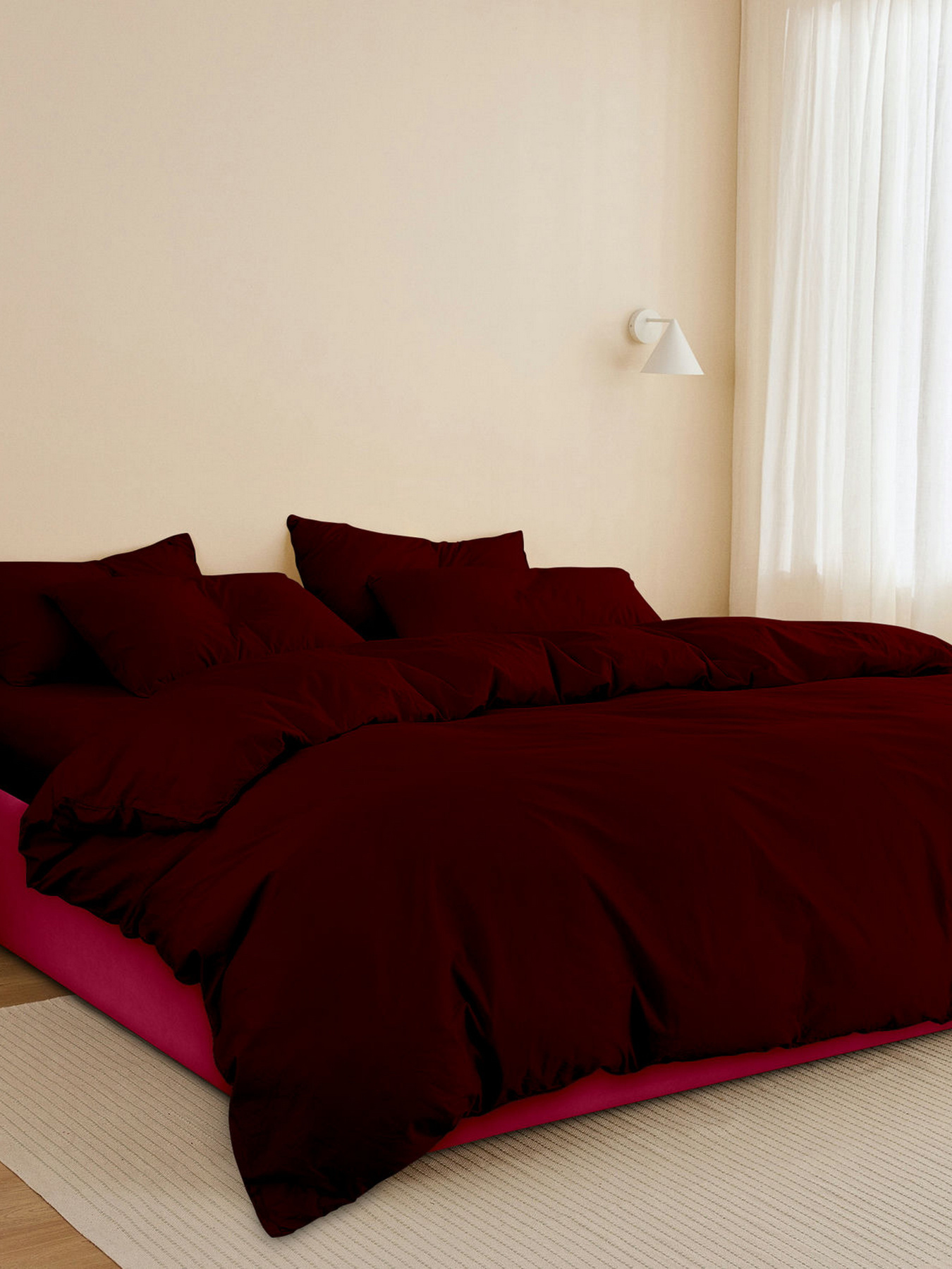 Набор наволочек на подушку RUBY Cosas модель SetPillow_RanforsBordo_50x70 Фото