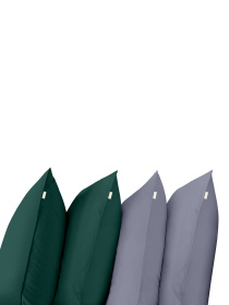 Набір наволочок на подушку DARK GREEN & STEEL SET Cosas модель Set4Pillow_91GreenDark_56Steel_50x70 Фото