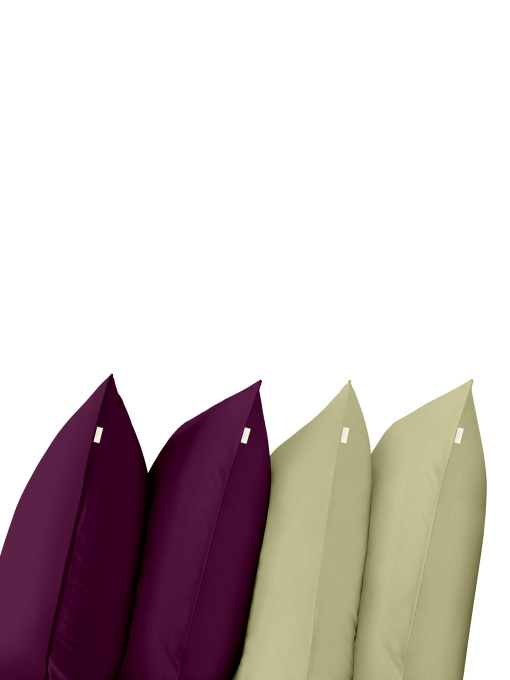 Набор наволочек на подушку DARK CHERRY & OLIVE SET Cosas модель Set4Pillow_77CherryDark_78Olive_50x70 Фото