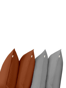 Набор наволочек на подушку СINNAMON & GRAPHITE SET Cosas модель Set4Pillow_122Cinnamon_53Graphite_50x70 Фото