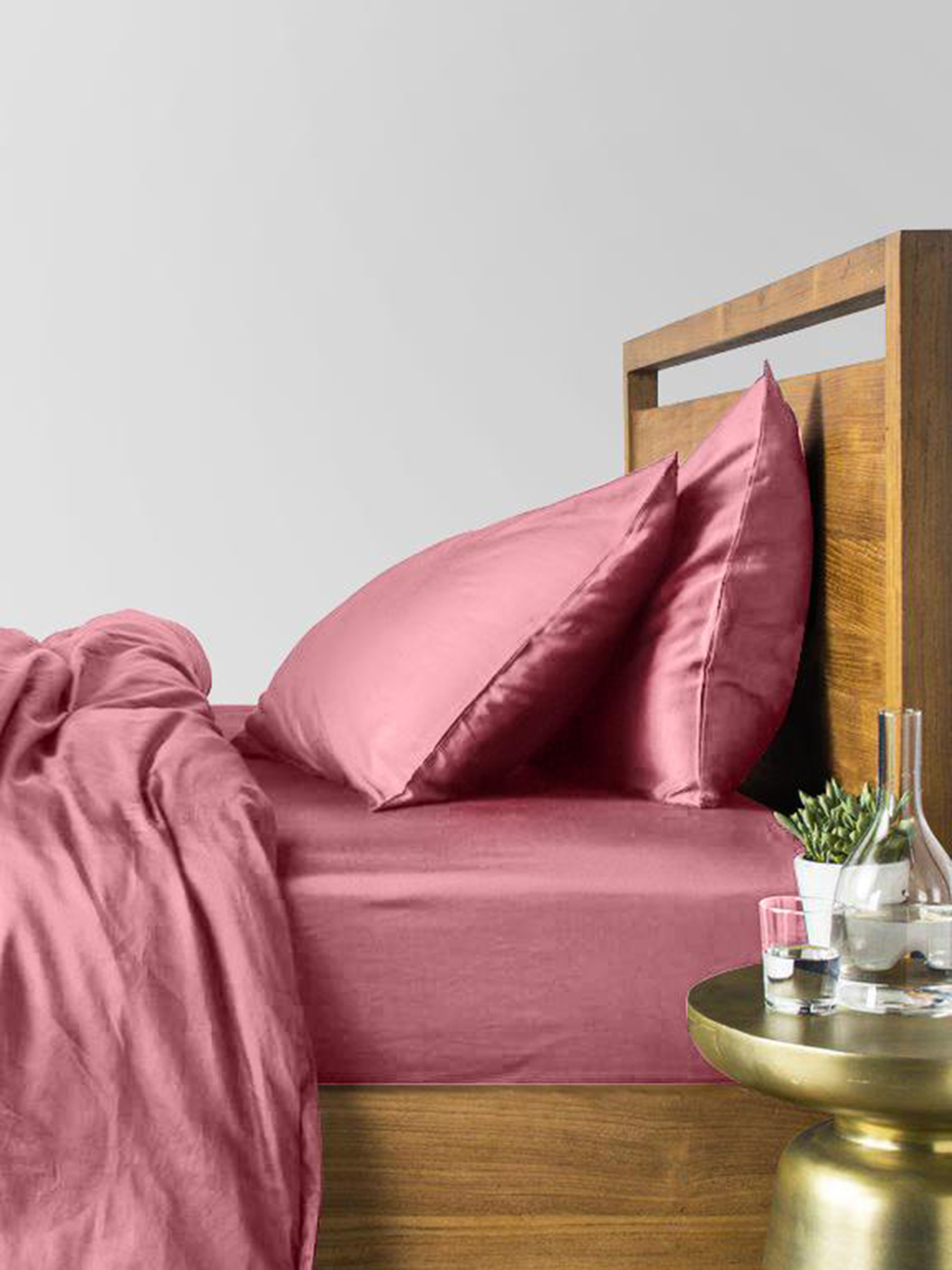 Набор наволочек сатин на подушку ROSE Cosas модель SetPillow_Satin_28Pudra_40x60 Фото