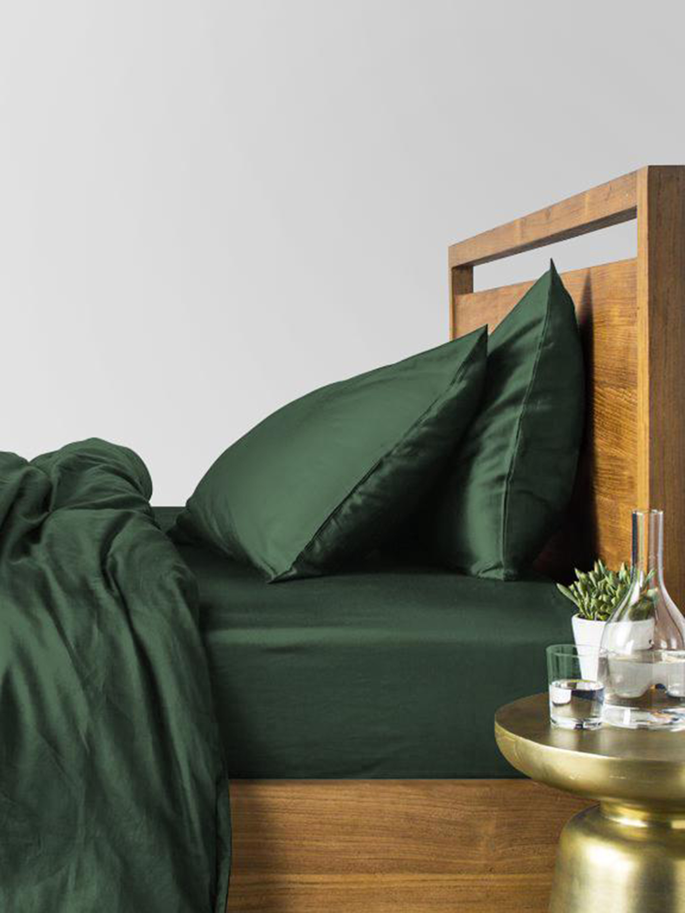 Набор наволочек сатин на подушку GREEN Cosas модель SetPillow_Satin_54Green_40x60 Фото