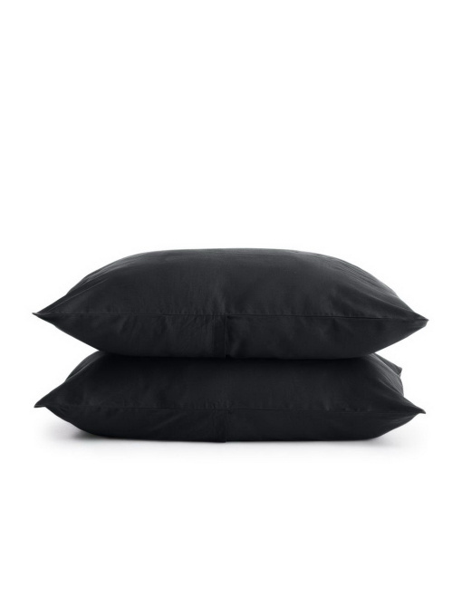 Набор наволочек сатин на подушку BLACK Cosas модель SetPillow_Satin_00Black_40x60 Фото