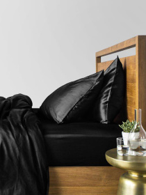 Набор наволочек сатин на подушку BLACK Cosas модель SetPillow_Satin_00Black_40x60 Фото