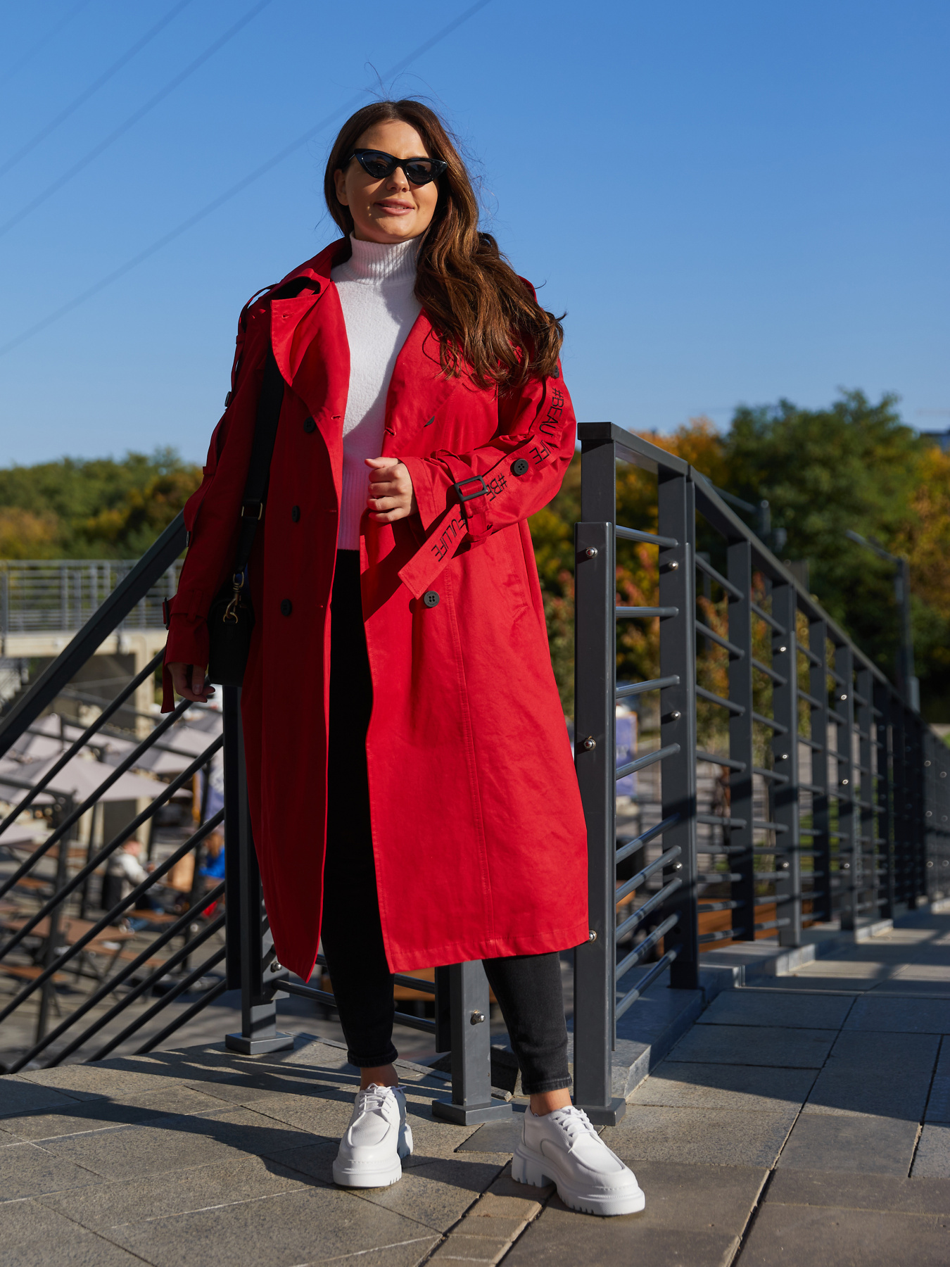 Тренч MilaNova модель Плащ Q-44 красный Фото