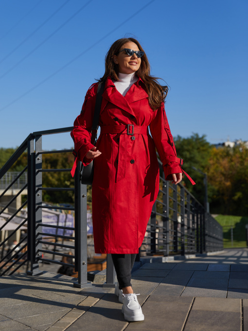 Тренч MilaNova модель Плащ Q-44 красный Фото