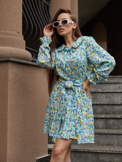 Платья MilaNova модель Платье Ф-177 голубой Фото