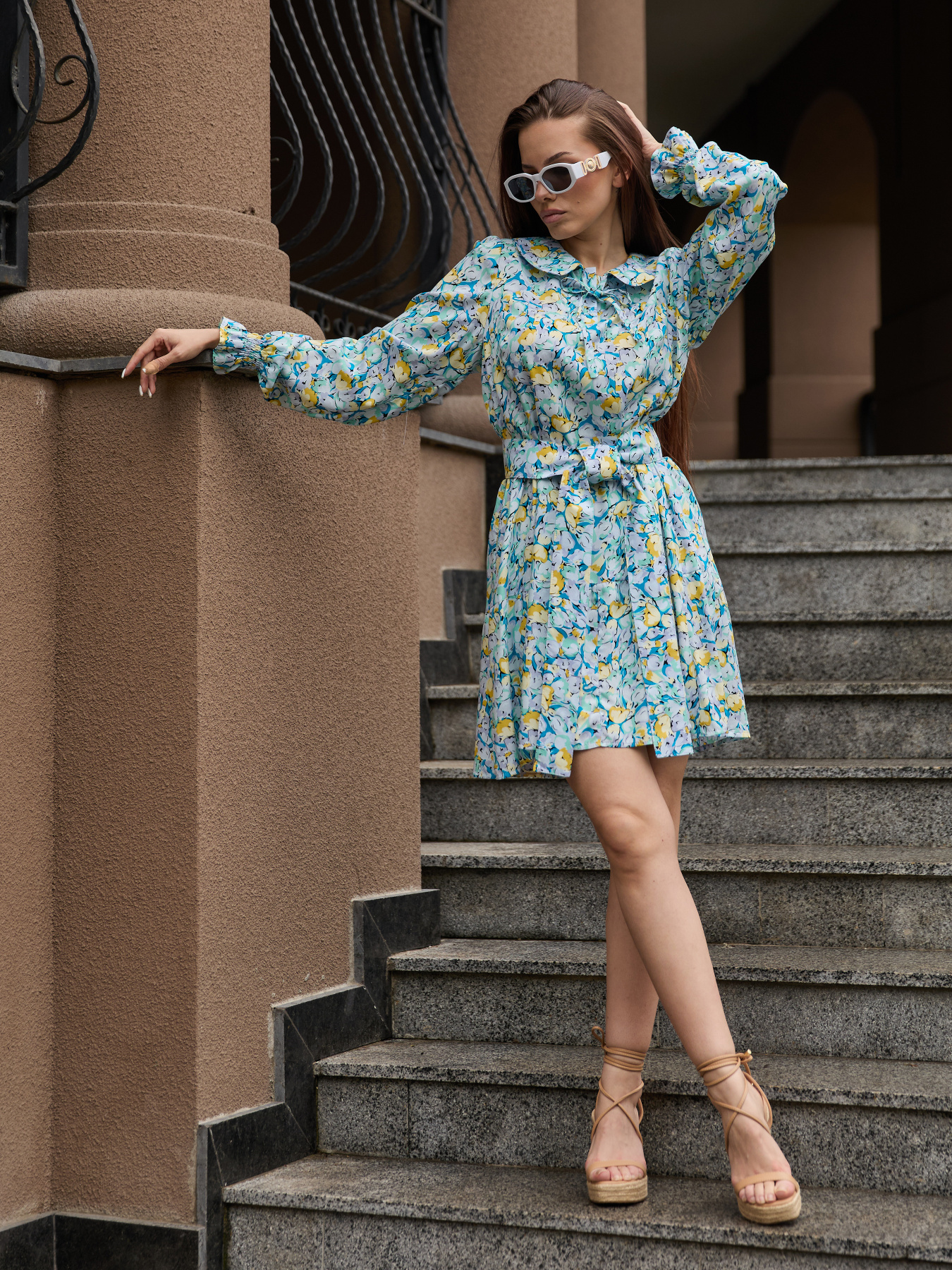 Платья MilaNova модель Платье Ф-177 голубой Фото