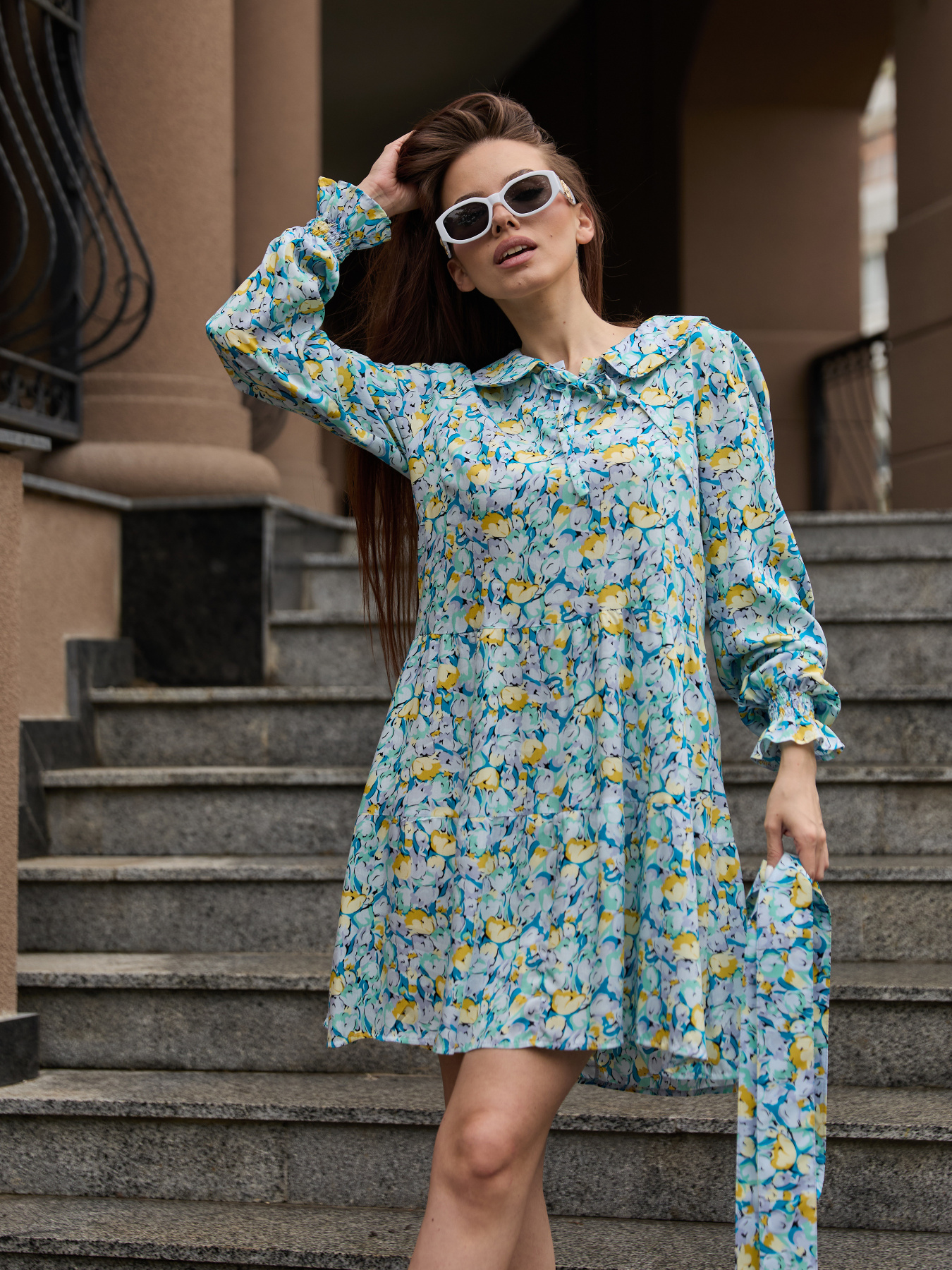 Платья MilaNova модель Платье Ф-177 голубой Фото