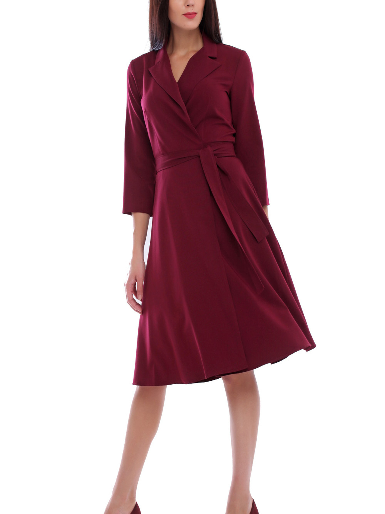 Платье миди LadyLike модель ll166320068-bordovyj Фото