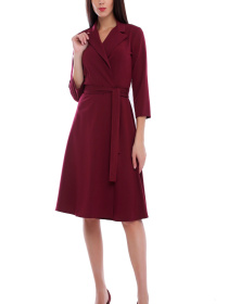 Платье миди LadyLike модель ll166320068-bordovyj Платье миди LadyLike модель ll166320068-bordovyj Фото