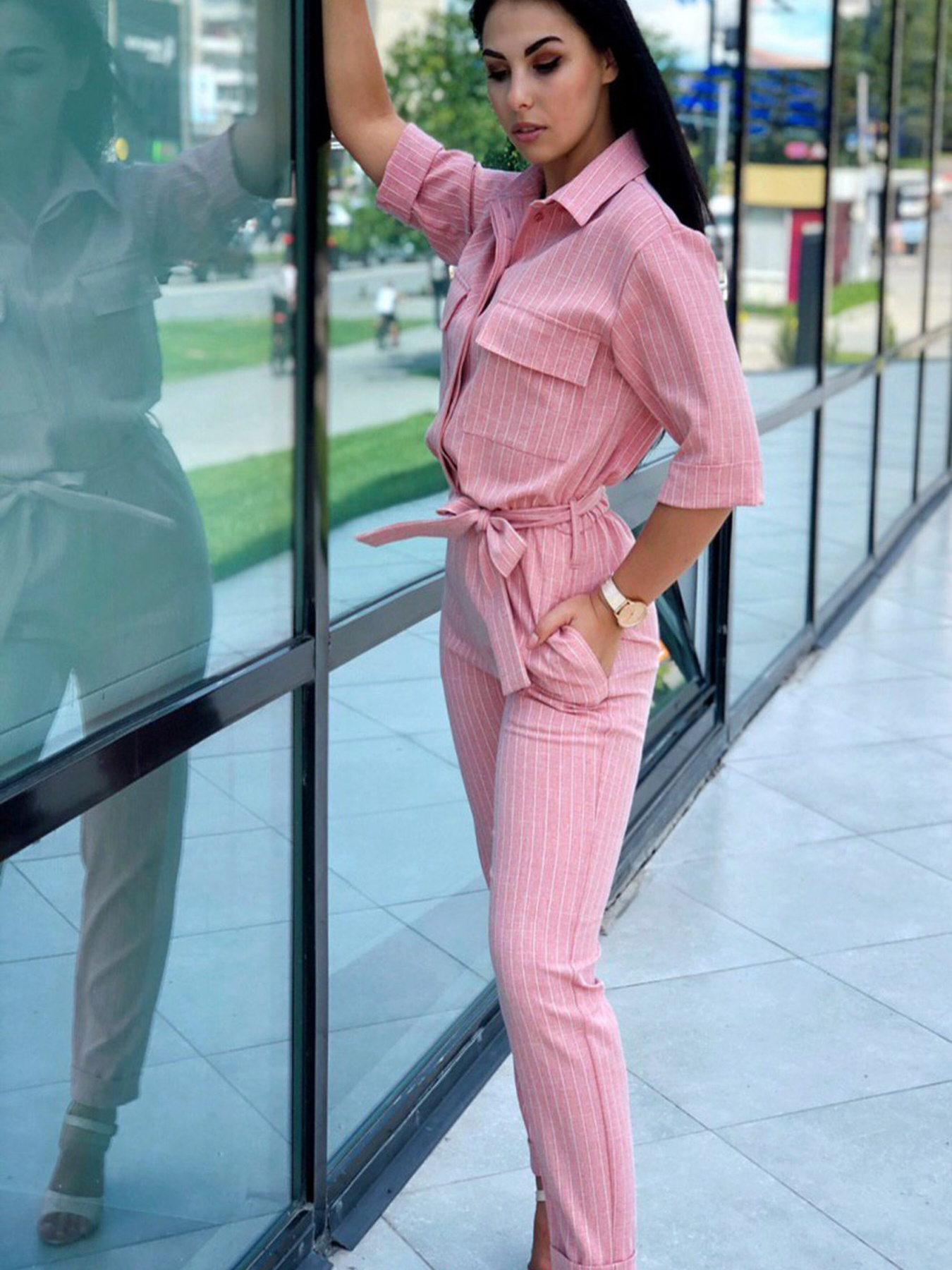 Повседневные штаны LadyLike модель ll176152211-rozhevij Фото